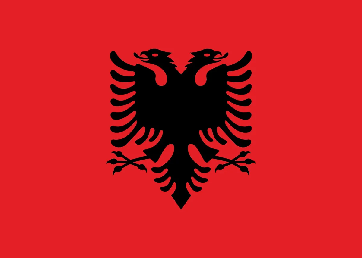 Albanian flag, a European destination for dental tourism